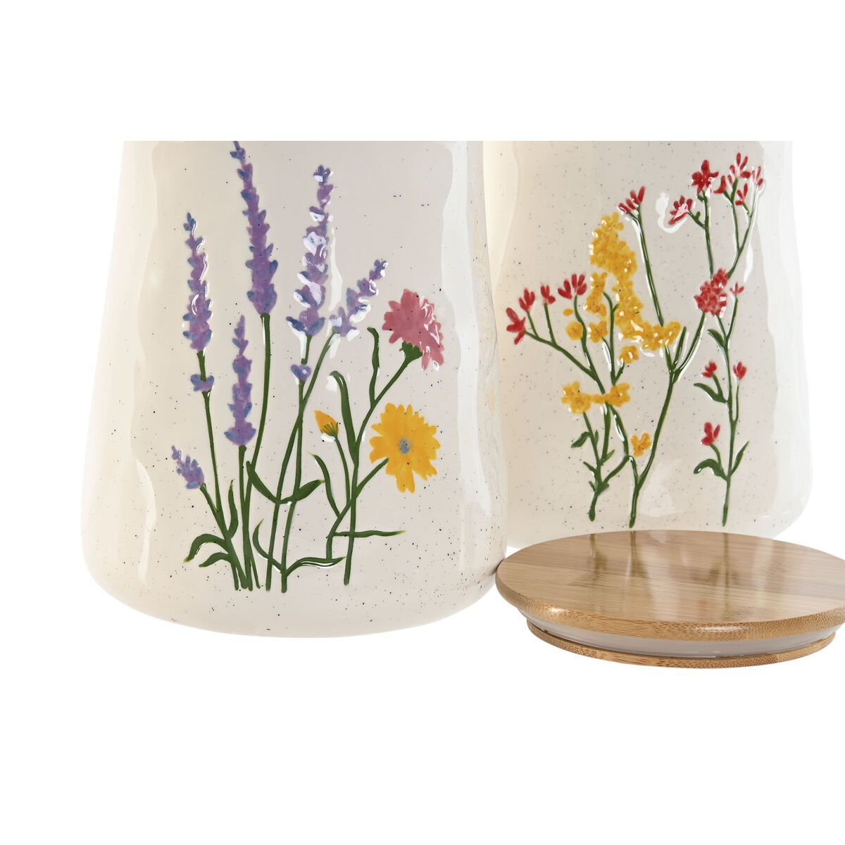 Boîte Home ESPRIT Multicouleur Fleurs Shabby Chic (2 Unités)